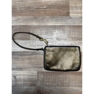 Y2K Designer Coach Gold Metallic Leather Wrislet